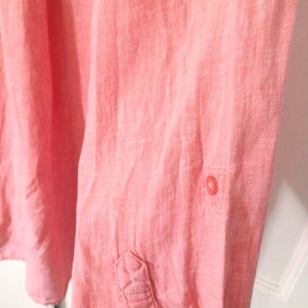 Lands'‎ End 100% Linen Button Up Shirt Size L - Picture 5 of 6